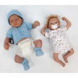 A pair of Re-Born silicone lifelike dolls. In excellent condition. 45cm