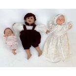 Three Re-Born silicone lifelike dolls. In excellent condition. 45cm