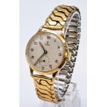 A Wonderful Vintage Tudor (Rolex) 9K Gold Cased Gents Watch. Expandable strap. 9K gold case -