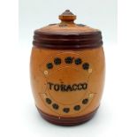 A Vintage Royal Doulton Ceramic Tobacco Jar. Markings on base. 12cm tall.