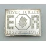 Sterling Silver, Silver Jubilee Stamp of Royalty Replica Number 8, weighs 26.3G