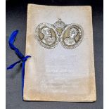 A Very Rare Ornate Silver Decorative Card Commemorating the Silver Jubilee of King George V and