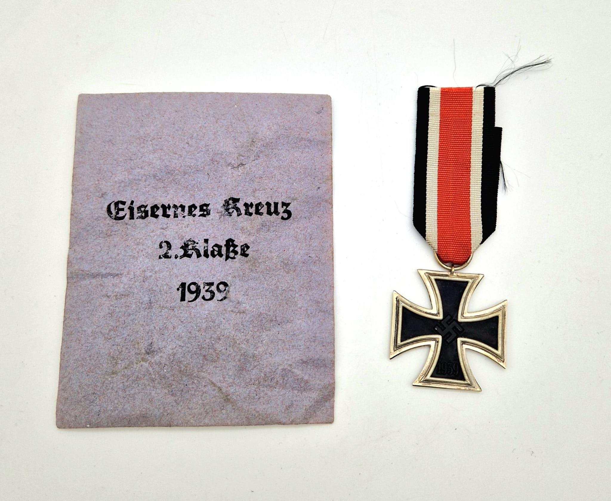 WW2 German Iron Cross II Class in envelope of issue.