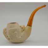 A Vintage, substantial, meerschaum pipe, made in Turkey and carved by the famous pipe maker