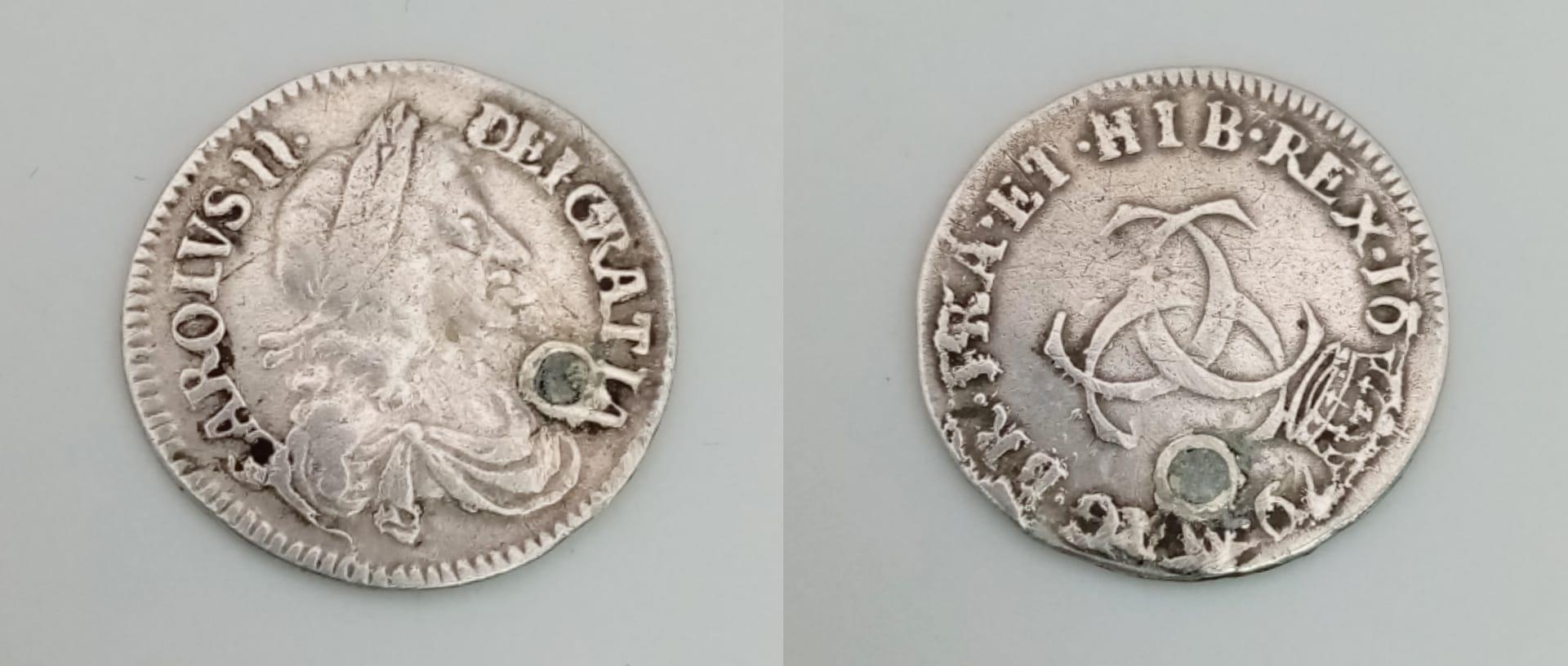 A Charles II 1679 Silver Threepence Coin. S3386. Please see photos for conditions.