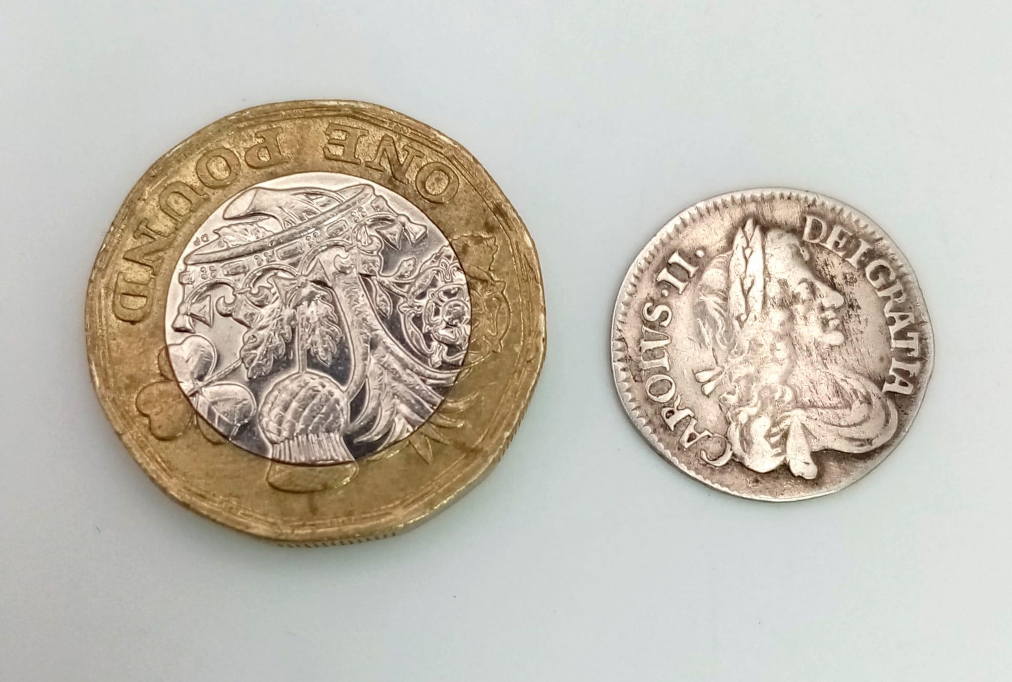 A Charles II 1679 Silver Threepence Coin. S3386. Please see photos for conditions. - Image 3 of 4