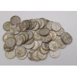 A Lot of Pre 1947 Silver Two Shilling (Florin) Coins. 534g total.
