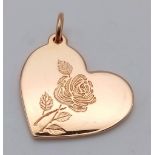 TIFFANY & CO 18K ROSE GOLD HEART PENDANT 7.03G