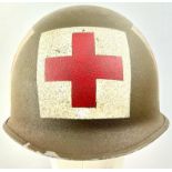 Vietnam War Era US M1 Medics Helmet.