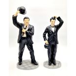 A Laurel and Hardy Figurine Set - From the Leonardo collection. 39 and 33cm.