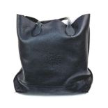 A Mulberry Black Leather Tote Bag. A couple of scuff marks on exterior - please see photos. 36 x
