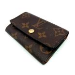 A Louis Vuitton Key Holder Case. Monogram canvas. 11cm. Ref: 11418