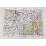 A Good Condition WW2 1940/41War Office Issue Map of Oxford and Henley on Thames. 74 x 56cm