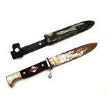 WW2 German RZM Marked Hitler Youth Knife and Scabbard.