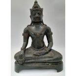 A Large 18th Century (possibly earlier) Bronze Buddha Statue. This Tibetan Chinese piece is