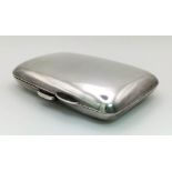 An Antique Silver Small Cigarette Case - Given as a gift from Lieutenant Colonel Barrington-Kennett,