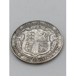 SILVER HALF CROWN 1907 in very fine condition.