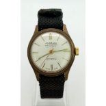 A Vintage Mithras 17Jewel Executive 707 Gents watch. Cloth strap. Two tone case - 34mm. Mechanical