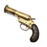 WW1 British 1916 Dated Webley and Scott Flare Pistol. With current de-activation certificate.