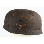 WW2 German Luftwaffe Double Decal Fallschirmjäger Helmet found near Klintsy, Russia.