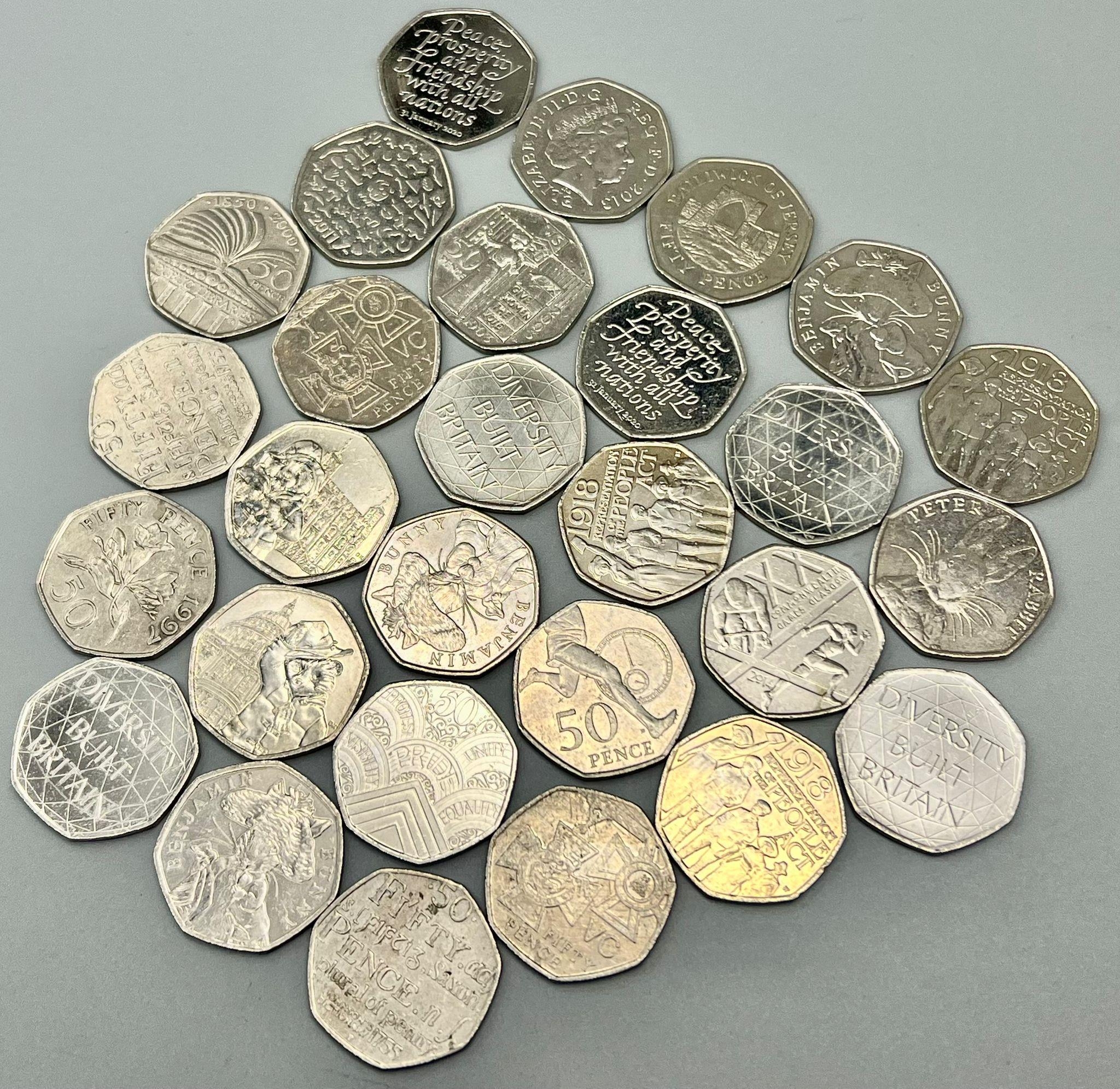 28 very rare 50p coins