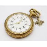 A Moeris Grands Prix Miniature Pocket Watch. Gold plated and gilded decoration. Mechanical