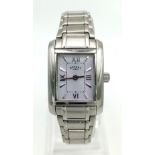 Very Good Condition Ladies Tank Style Rotary Watch Model LB02370. 22mm Including Crown, Stainless