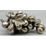 A Very Nicely Presented Silver Plate Sculpture of A Bunch Of Grapes. 311grams in weight. 14cm x 7cm.