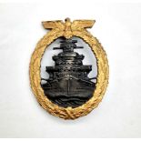WW2 German Kriegsmarine High Seas Badge. Awarded for service to the crews of the High Seas Fleet