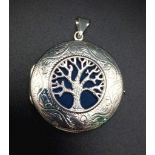 STERLING SILVER TREE OF LIFE LOCKET 10.2G