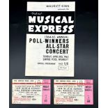 A New Musical Express poll winners annual concert programme and two tickets for Sunday 11th April