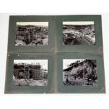 A SET OF 4 LATE 19TH CENTURY FRAMED PHOTOGRAPHS OF RAILWAY CONSTRUCTION SITES IN JAPAN. PHOTOS ARE