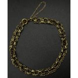 A Vintage 9K Yellow Gold Circle Link Bracelet. 20cm. 6.29g