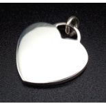 STERLING SILVER HEART PENDANT 6.8G