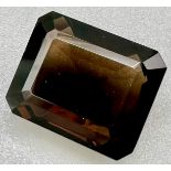 22.25 Ct Natural Smoky Quartz in Rectangular Shape. Comes with GLI Certificate.