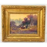 An oil painting on wood, signed by the expressionist painter H. Bernard and dated 1905. Presented in