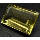 18.20 Ct Natural Lemon Quartz. Rectangular Cut. Comes with GLI Certificate.