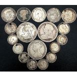 A Small Collection of Pre 1920 Silver Coins. 80g