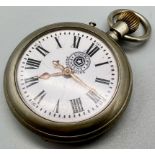 An Antique Roskopf Pocket watch. Top winder. White dial. In working order but because of age no