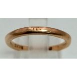 A Vintage 9K Yellow Gold Band Ring. Size L 1/2. 2.1g