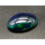 3.22ct Black Fire Opal Ethiopia Origin with IGLI Certification, Lots of Fire Colour-Play.