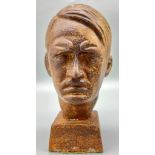 WW2 Cast Iron Adolf Hitler Bust.