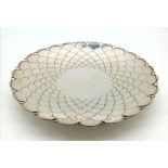 A Vintage 1931 Mappin and Webb Silver Dish. Decorative scales throughout. 25cm diameter. 570g
