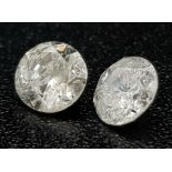 PAIR OF ROUND BRILIANT CUT DIAMONDS TOTAL WEIGHT 0.36CT