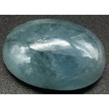 17.05 Ct Natural Aquamarine. Aqua Blue. Oval Cabochon. Comes with GLI Certificate.