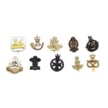 10 x British Cap Badges from the Reign of Queen Elizabeth II.