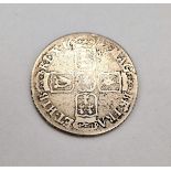 A William III 1697 Silver Shilling Coin. Bristol mint, 3rd bust. S3506. Please see photos for