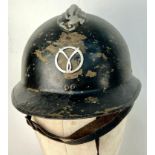 WW2 French Milice Helmet. A French political paramilitary organization that fought to bring down the