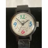 Rare Vintage East German RUHLA 1960/70’s Wristwatch. Having White face with contemporary coloured