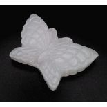 A White Jade Butterfly Pendant. 5cm wingspan.